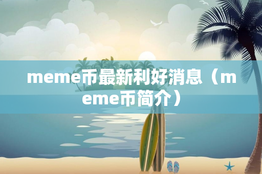 meme币最新利好消息（meme币简介）