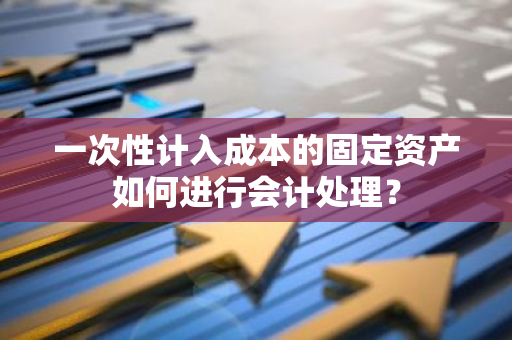 一次性计入成本的固定资产如何进行会计处理？