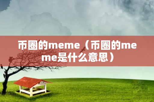 币圈的meme（币圈的meme是什么意思）