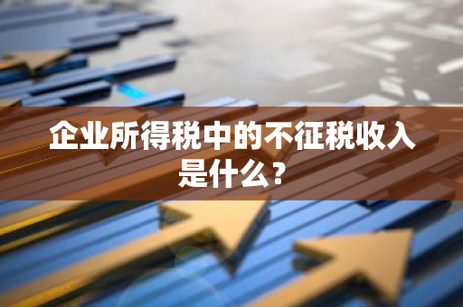 企业所得税中的不征税收入是什么？