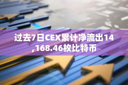 过去7日CEX累计净流出14,168.46枚比特币