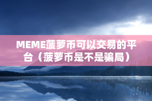 MEME菠萝币可以交易的平台（菠萝币是不是骗局）