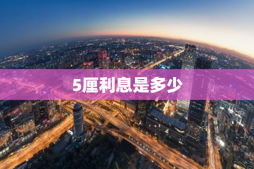 5厘利息是多少