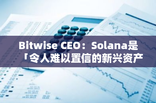 Bitwise CEO：Solana是「令人难以置信的新兴资产和故事」