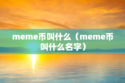 meme币叫什么（meme币叫什么名字）