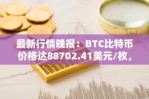 最新行情晚报：BTC比特币价格达88702.41美元/枚，日内跌幅-1.01%