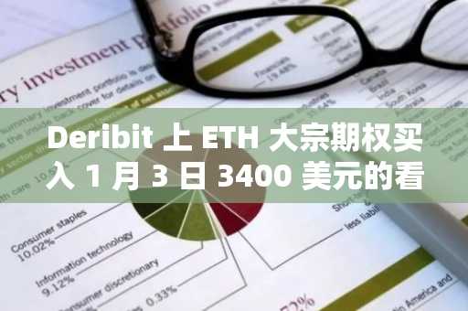 Deribit 上 ETH 大宗期权买入 1 月 3 日 3400 美元的看涨期权，共计 4500 枚 ETH